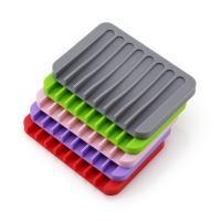 ∏◕ Bathroom Silicone Soap Holder Non Slip Soap Box Toilet Shower Tray Draining Rack Bathroom Gadgets Soap Dish Soap Tray Holder