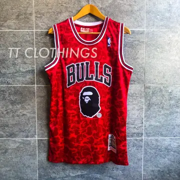 Bape x Mitchell & Ness）Chicago Bulls Red #93 NBA Jersey,Bape x