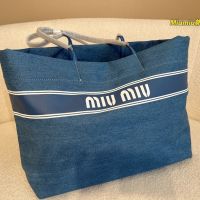 MIUMIUˉCanvas Tote Bag Light Versatile Womens Shoulder Bag Travel Bag