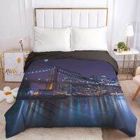 1pc Duvet Cover with Zipper Comforter Blanket Quilt Case 240*220200*20090135150 3D Bedding Bag City bridge drop ship