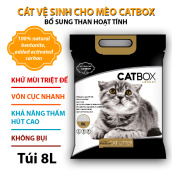 Cát vệ sinh cho mèo bổ sung than hoạt tính CATBOX túi 8L 16L