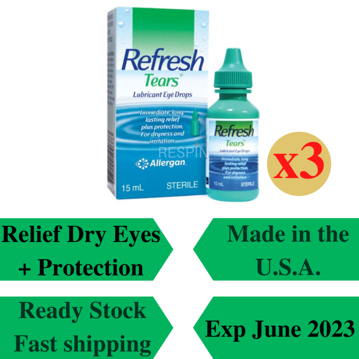 Refresh Tears Eye Drop 15ml Bundle of 3 bottles (Expire June 2023