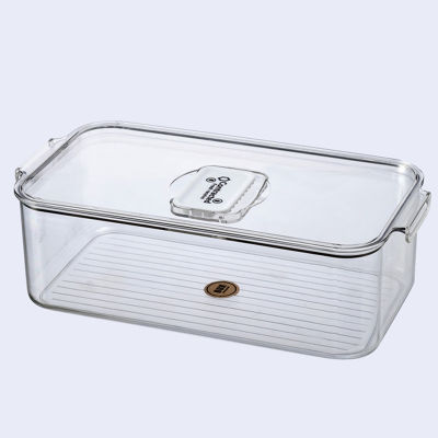 PET Kitchen Refrigerator Storage Box With Vent Valve Egg Box Fruit Vegetable Storage Plastic Crisper Food Containers Storage Box