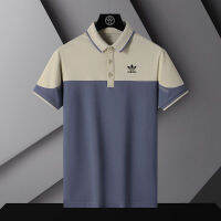 ADIDASeˉ    เสื้อโปโลผู้ชาย,เสื้อคอตตอนแนวธุรกิจลำลอง100% ตัว Polo เสื้อยืดเรียบสำหรับใส่ฤดูร้อนแขนสั้นตีกอล์ฟเทนนิส