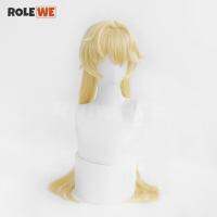 เกม Honkai: Star Rail Hook คอสเพลย์ Wigs Golden 75ซม. วิกผมยาวคู่หางม้าผมทนความร้อน Anime Wigs หมวกวิกผม