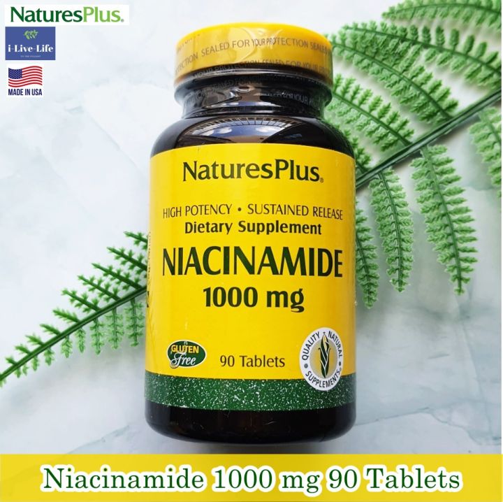 ไนอาซินาไมด์-วิตามินบี-3-niacinamide-1000-mg-90-tablets-naturesplus-b-3-b3