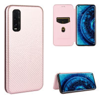 Oppo Find X2 Case, EABUY Carbon Fiber Magnetic Closure with Card Slot Flip Case Cover for Oppo Find X2