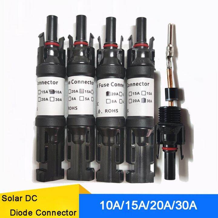 Solar Dc Diode Pv Plug Connector 10a 15a 20a 30a Diode Connector For Solar Pv System Solar Panel 0752