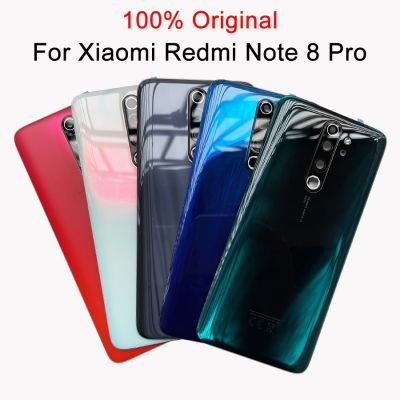 New Original Battery Cover For Xiaomi Redmi note 8 pro Battery Cover Back Glass Panel Rear Housing Case With Camera Frame
