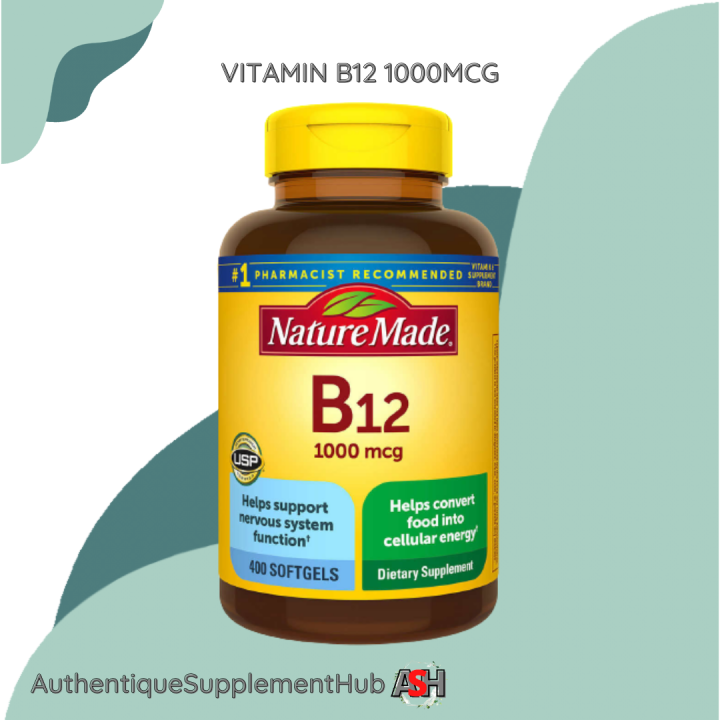 Nature Made Vitamin B12 1000 Mcg 400 Softgels 100 Authentic Lazada Ph