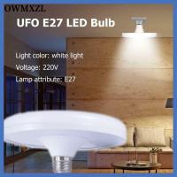 OWMXZL ใหม่ 220V สีขาว การประหยัดพลังงาน ไฟ LED หลอดยูเอฟโอ E27