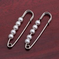 Beads Safety Pins Vintage Fashion Simulated Pearl Brooch Pin Jewelry Ornaments for Scarf Coat Bag Garment Decoration Accessories