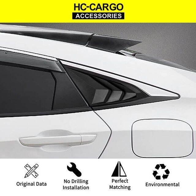 Hc Cargo Mustang Louver Rear Triangle Glass Cover -Matte Black Accord ...