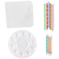 Mandala Dotting Stencil Tools Rock Painting Kit Ball Stylus Dotting Tools Include Stencil, Paint Tray (17 Pack)