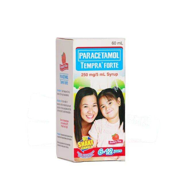 Tempra Forte Strawberry 6-12 Years(paracetamol) Syrup 60 Ml 