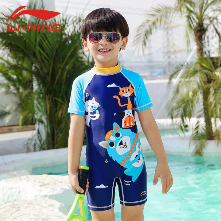 Li Ning Children's One-piece Swimsuit Boy And Girl Baby Swimming Trunks 