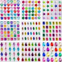 Heart/Flower/Star/Drop/Square/Boat/Diamond Self Adhesive Rhinestone Sticker Gems/Adhesive Stick On Diamantes for Craft 044031