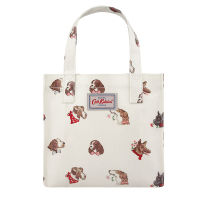 xiyanhuang Cath Kidston S Bookbag Small Size Open Top Handled Handbag กระเป๋าขนาดเล็ก Lunch Bag กล่องอาหารกลางวัน Water Resistant Oilcloth Tote ถุงกันน้ำ Dog Portraits Pattern ลายสุนัข Warm Cream Color 105008215716102