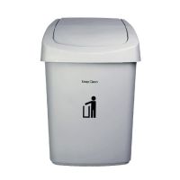 NBI ถังขยะ DKW  ฝาสวิงรุ่น HH-206P ความจุ 50 ลิตร ขนาด 33.8 x 40.4 x 66 ซม. สีเทาอ่อน Trash Can  ที่ใส่ขยะ