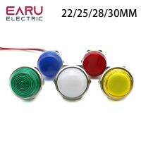 22/25/28/30MM Metal Indicator Light LED Power Signal Light Pin Screw Foot 6V 12V 24V 220V Red Green Blue White Yellow