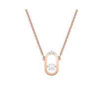 Swarovski Outlet Discount Beating Heart Oval Necklace Female Elements Personalized Crystal Clavicle Chain 【SSY】