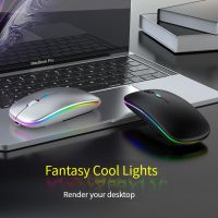 Mifuny Wireless Mouse RGB Rechargeable Mice Wireless Computer Business Office Mouse Backlit Ergonomic Gaming Mouse For Laptop PC