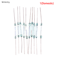 Witkitty 10pcs MKA-14103 GOLD/Silver TONE นำแก้ว SPST REED SWITCH AT10-15 2*14mm