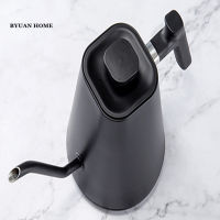 Felicita Black Pour Over Electric Kettle 600ml Gooseneck Variale Temperature Control Coffee Pot Simple Design Fine Spout Square