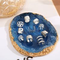 【hot】◊  10pc Stainelss Clip Ear Cuff Earrings Fake Cartilage Lot Non Piercing Set