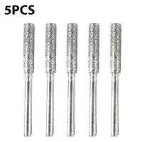 【CW】 5Pcs Coated Cylindrical Burr 4-5.5mm Sharpener Stone File Chain Saw Sharpening Carving Grinding Tools