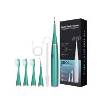 ZZOOI Electric Toothbrush IPX7 Waterproof Toothpick Teeth Plaque Remover Water Flosser 5 Modes Ergonomic Toiletry White Basic