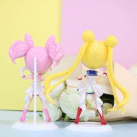 Action FiguresZZOOI 2pcs/set Sailor Moon Anime Figure Cartoon Kawaii Tsukino Usagi Manga Statue PVC Action Figure Collectible Model Toys Cake Decor Action Figures