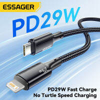 Essager PD 29W USB ประเภท C เพื่อสายสำหรับ IPhone ฟ้าผ่าสายไลท์นิ่งที่ชาร์จชาร์จเร็ว iPad 480Mbps