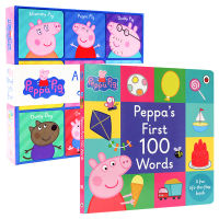 Peppa Pig A Big Box of Little Books pig piggy palm Book 9 volume 100 First words, cardboard flip book English Enlightenment English original peppa pig pink girl
