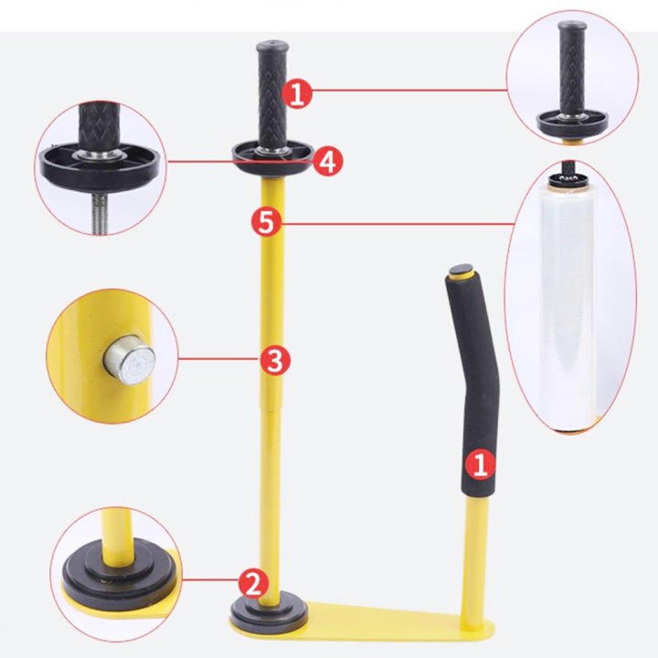 เครื่องม้วนฟิล์มแบบแมนนวล-เครื่องดึงฟิล์ม-ความยาวม้วนที่ใช้ได้-44-53-cm-เส้นผ่านศูนย์กลางวงล้อ-76mm-ตัวดึงฟิล์ม-วิดน้ำฟิล์มยืด