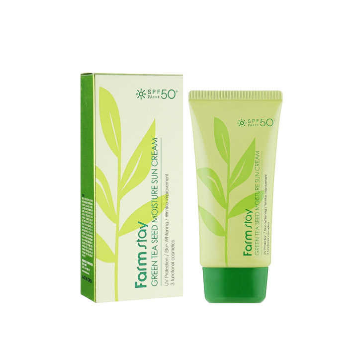 Farm Stay Green Tea Seed Moisture Sun Cream Spf50 Pa 70g Lazada 6064