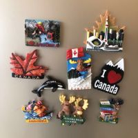 {6shop Department Store} แม่เหล็กติดตู้เย็น Tourist Canada Toronto Maple Leaves Fawn Skiing Whale Mountain Bike Snow ของที่ระลึกเรซิ่นตู้เย็นสติกเกอร์