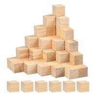 【YF】✗●✁  20/50Pcs Unfinished Blank Woodwork Blocks 1/2cm Wood Cubes Math Making Material Gifts