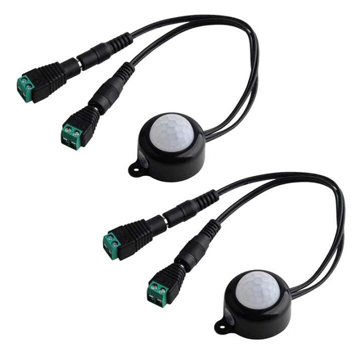 2 Packs DC 524V PIR Infrared Motion Activated Human Body Sensor Switch