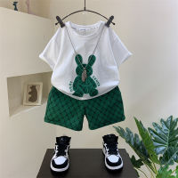 Boys Short-Sleeved Suit 23 New Western Style Baby Boy Summer Short-Sleeved Clothes Childrens Ruan Handsome Two-Piece Suit