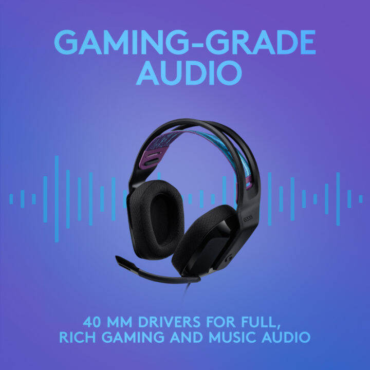 logitech-g335-wired-gaming-headset-black-genuine-หูฟังเกมมิ่งสีดำ-ของแท้-ประกันศูนย์-2ปี