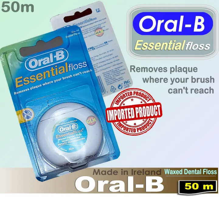 Dental Floss OralB Essential Dental Floss Mint 50m Made in IRELAND Lazada PH