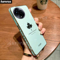 เคส11X เคสสำหรับ Realme โทรศัพท์แบบนิ่มลายใบเมเปิ้ลแวววาวดีไซน์6D สำหรับ Realme 11X 11 5G