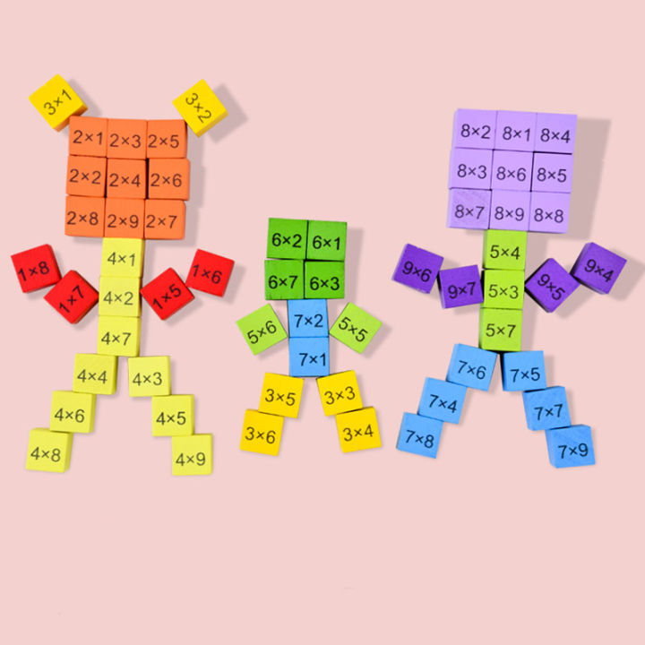 montessori-การศึกษาคณิตศาสตร์ของเล่นสำหรับเด็กเด็กของเล่นเด็ก99ตารางสูตรคูณคณิตศาสตร์สื่อการสอน
