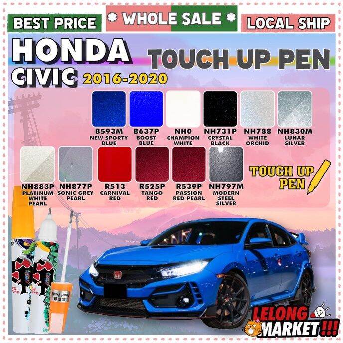 Touch Up Pen | HONDA CIVIC 2016-2020 | All series color DIY Pro paint ...