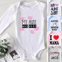 My Aunt Was Here Letter Printed Summer Clothes for Kids Baby Onesie Newborns Romper Girl Infant Items Toddler Jumpsuits