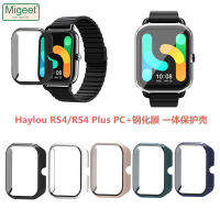 Migeet ฝาครอบป้องกันหน้าจอสำหรับ RS4 Haylou/RS4 Plus เปลือกเคสพีซีป้องกัน + ฟิล์มกระจกนิรภัยกรอบนาฬิกาอุปกรณ์เสริม