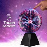 8 Inch sound control Magic Plasma Ball Lamp Touch Glass LED Night Light Atmosphere Lights Christmas Party Bedroom Decor Kids Toy Night Lights