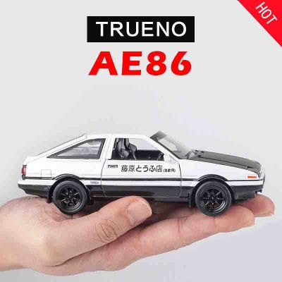 AE86เริ่มต้น1:32รถของเล่นโลหะของเล่นยานพาหนะย่อส่วน Hiasan Mobil ของเล่นขนาดเล็กสำหรับเป็นของขวัญของเด็กผู้ชาย