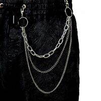 Vintage Long Metal Rock Trousers Hipster Pant Jean Keychain Ring Clip Tassel Keychains Women Accessory